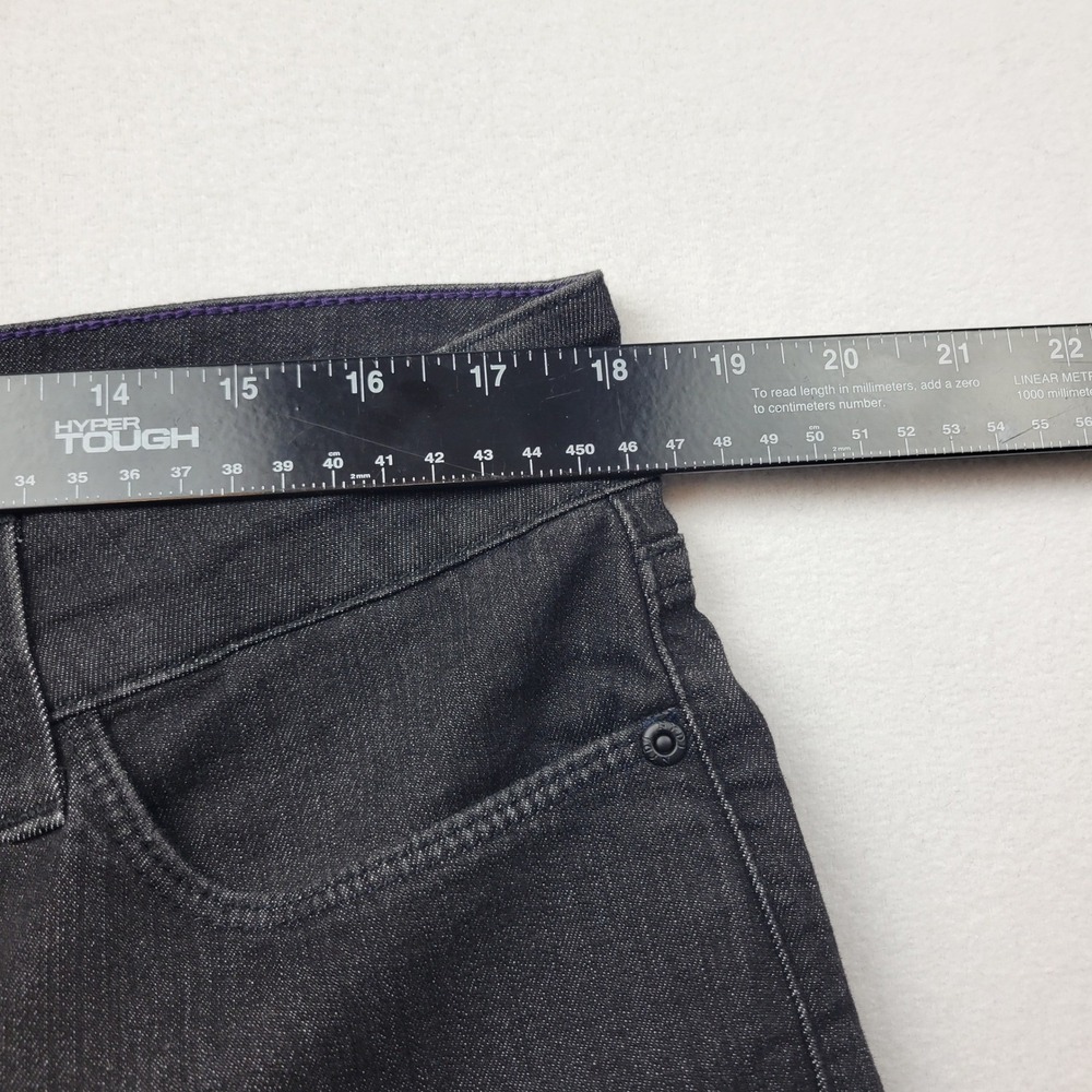NYDJ Tummy Tuck Jeans Womens Size 16 Black Flare Bootcut Rhinestone Studded‎ - Picture 6 of 16